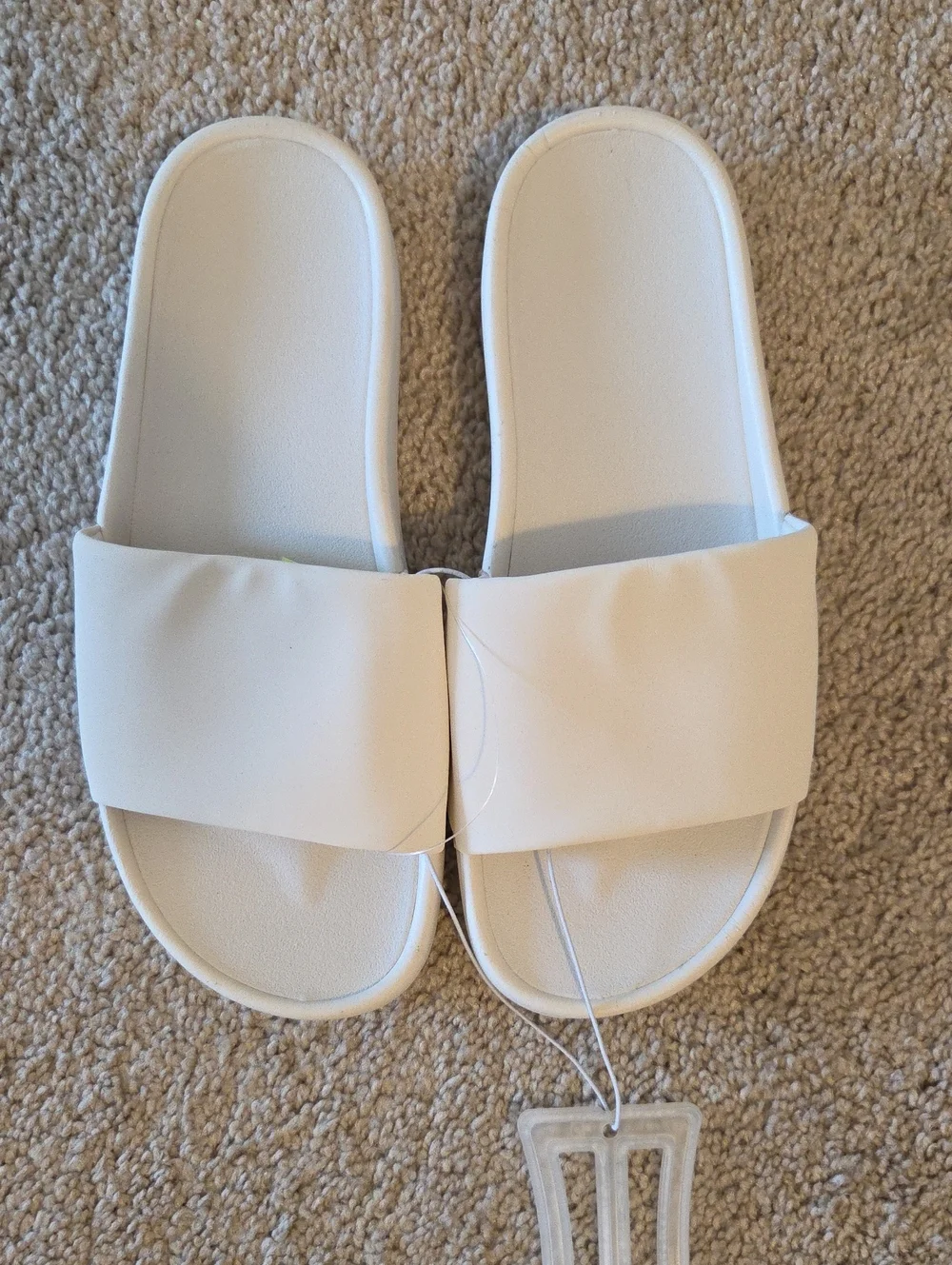 all in motion Cream Slide Sandals - Simple Slip-On Comfort